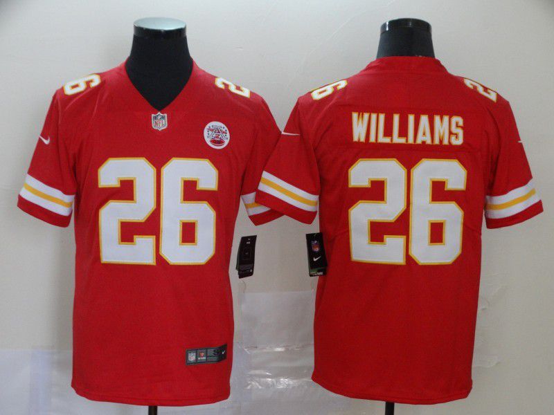 Men Kansas City Chiefs #26 Williams Red Nike Vapor Untouchable Limited NFL Jersey->kansas city chiefs->NFL Jersey